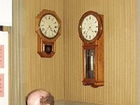 Russ Aikins waits for the next train to Las Vegas. On the wall above him are 2 classic American clocks from about 1920. Don't they have an "Admiral's Lounge" in this depot?