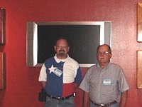 Chuck and Bill with the smaller models from Self Winding Clock Company