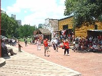 Old City Park "Downtown". People in Victorian costumes wandered the park, and bands and parades kept music in the air.