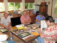 Planning the class, L to R Jay Holloway, Phil Gregory (Instructor), Kathrine Lindsay, Pat Holloway