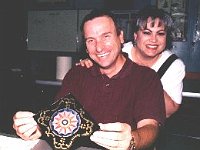 Jim Marusa and Rose Michael with a Seth Thomas sunburst.