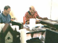 Pictured hard at work on their projects are Chuck Edwards and Len Kaufman.