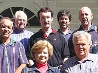 (Left to Right)  Front row: Carolyn and Ron Hollien.  Middle row:  Bruce Wooldridge, John Tope, Dan Cole.  Back row:  Brett Harper, Del Timmes, Craig Burgess (Instructor) and Phil Ball.  Not shown because he was taking the photo is Bill Anderle.