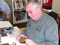 Don Bush of Bossier City, LA has his clock assembled and is checking it out.