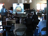 Instructor Ferdinand Geitner brought some photos in power point to show how small some wrist watch parts can be.