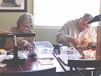 LaNell Stover and Gary Helmcamp reassemble their movements.