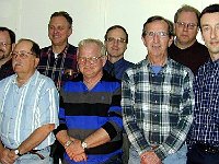 (Left to Right)  Robert Connell, Chuck Edwards, Bill Edwards, Phil Gregory, Gerald Lacy, Sam Norvell, Charlie Watson, Mark Banta, and John Tope. This class was taught by Ron Van Ness.