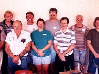 (Left to Right)  Front row:  Ron Robbins, George Karas, Robin Gorman, Len Brenner, and Debbie Andrle. Back row:  Russ Aikins (instructor), George Tilbury, Michael Gorman, Brad Swadley, Tom Szalay, and Joe Plunket.  This class was taught by Russ Aikins and Phil Gregory with assistance from Bill Andrle.