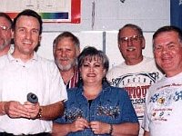 (Left to Right)  Tom Morrison, Chapter 74 President, Jim Marusa, Keith Teasley, Rose Michael, George Orr, and Buddy Butler.  Phil Gregory and Russ Aikens gave these two courses at the request of Chapter 74 in Oklahoma City as a two day event. The arrangements were made by George Orr.