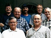 (Left to Right)  Front row:  George Karas, Edra Hudson, Len Kaufman and Michael Gorman.  Back row:  Jimmy Young, Clinton Kleen, John Kohler, Bill Andrle, George Tilbury, John Hubby (Instructor) and Lane Markham. Not pictured is Robin Gorman.