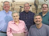 (Left to Right)  Johnny Krumbholz (Assistant Instructor), M. D. Koch, Marybess Grisham (Instructor), Pete Cronos, John Acker (Assistant Instructor), John Erickson and John Benfatti.