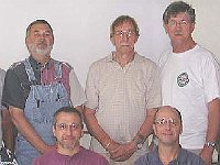 (Left to Right) Back Row:  Bruce Wooldridge, Joe Richards, George Tilbury, Tim Cronin and Fred Tischler (Instructor). Front row:  Jerry Harlin, Mark Vozar, Gerald Greener and Mike Coker. Not shown: Phil Ball (helper).