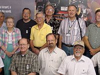 Attending were 12 of the previous Chapter presidents.  The presidents are shown in this picture in the order in which they served, starting in the back row:  Byron White, Marybess Grisham, Gene Meysenburg, Joe Perrin, Fred Tischler, Phil Gregory and Jimmy Barker.  In the front row are:  Claude Leis, Russ Aikins, Chuck Edwards, Bill Edwards and Bill Andrle.  Two of the previous Chapter Presidents have passed away:  Jim Kitterman and John Plume.  We were also saddened by the news that our first President, David Tips, was seriously ill so could not attend.