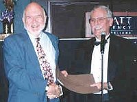 Clif Wigley received the "Fellow" award from NAWCC President George Orr.