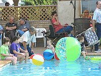 This was a family affair with swimming and games for the children.