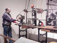 A view of clock making equipment on exhibit at the museum.