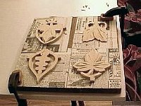 These are samples of the forms one might use when carving clock case parts.