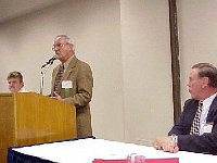 Guest Speaker from the National was the National Treasurer Gerry Friedman. Also shown in this photo are Jim Barker, Clinton Kleen, and Ron Slama.