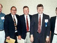 At the annual Chapter 124 business meeting, a new board of directors was elected. Shown in the photo from left to right are: Convention Director - Russ Aikins; Secretary/Treasurer - Claude Leis; Vice Prsident - Jim Barker; President - Clinton Kleen; and Past President - Jimmy Young. Not shown in the photo was Education Director - Chuck Edwards. The positon of Mart Director is currently vacant.