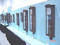 One side of the exhibit area featuring Austrian Clocks.